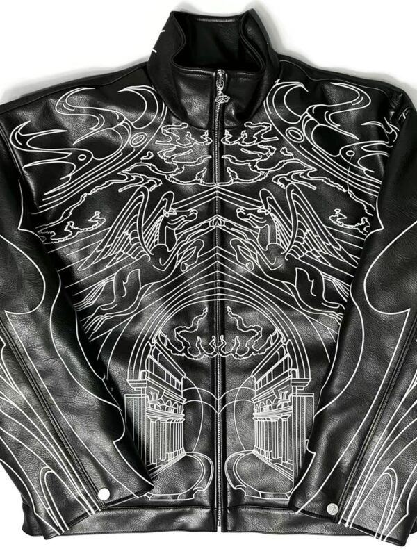 Customized Desgin Oem Retro Denim Jacket Unisex Embroidered Waterproof Leather Jacket Cotton Jacket Coat